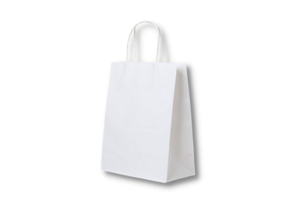 Bolsa de papel con manija enroscada