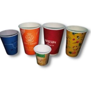 Vasos de polipapel simple pared impresos