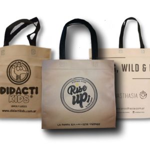 Bolsas de friselina crudo impresas